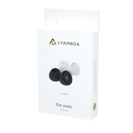 Сменные амбушюры Lyambda E-PRO-M для AirPods Pro размер M White / Black