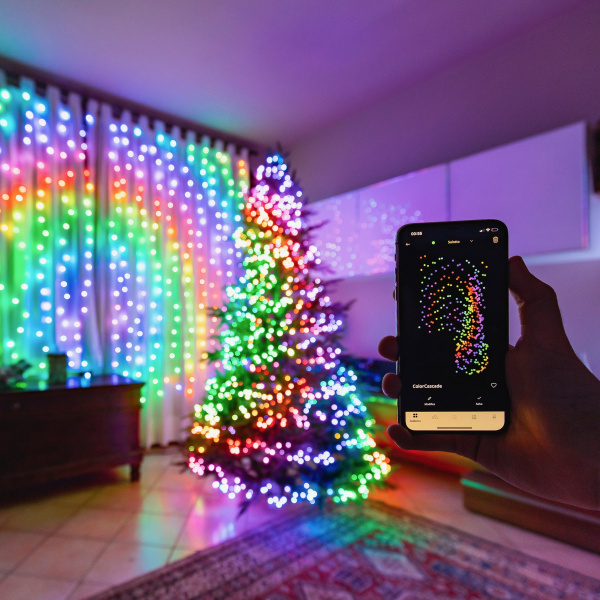 Гирлянда штора Twinkly Curtain (Multicolor + White edition), 210 диодов, RGB+W + BT + Wi-Fi