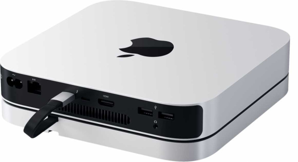 USB док станция с подставкой Satechi Mac Mini Stand & Hub для Mac Mini.