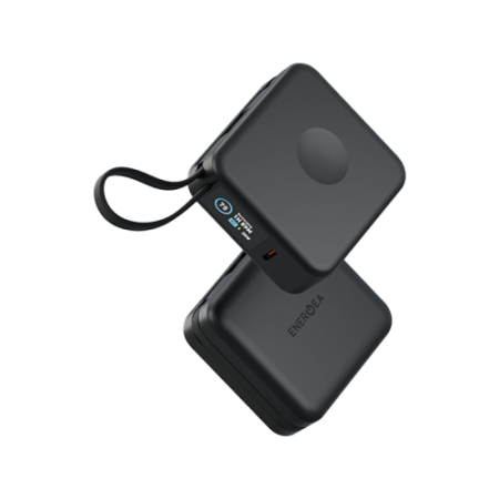 Внешний аккумулятор Energea Magpac Mini Plus Wireless Power Bank 10000mAh With Build in USB-C Cable & Display Black