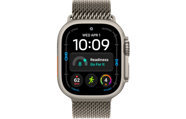 Часы Apple Watch Ultra 4 (2026) 49mm Natural Titanium Case with Natural Titanium Milanese Loop - Medium (GPS + Cellular)