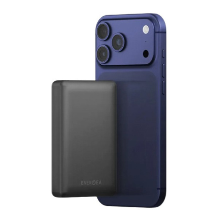 Внешний аккумулятор EnergEA AluPac 10K (CCC) MagSafe 10000 мАч 15W, USB-C 20W Ultra Light Aluminium Gunmetal