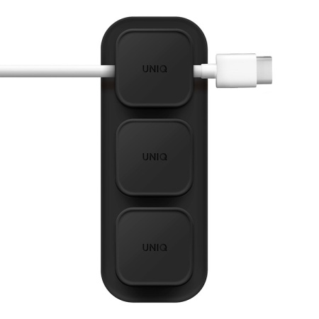 Органайзер для проводов Uniq POD Magnetic organizers (3 buttons + Base) Dark grey