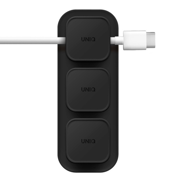 Органайзер для проводов Uniq POD Magnetic organizers (3 buttons + Base) Dark grey