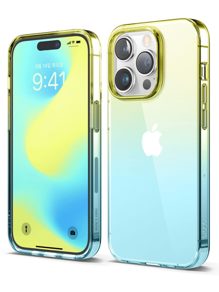 Чехол Elago для iPhone 14 Pro Aurora Case Gradient Yellow/Blue