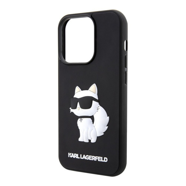 Чехол Lagerfeld для iPhone 15 Pro Rubber NFT Choupette Hard Black