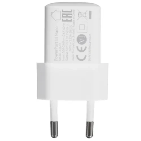 Сетевое зарядное устройство Anker PowerPort 3 Nano 20W USB-C White