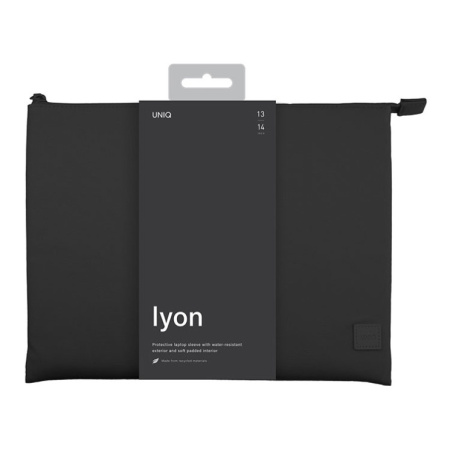 Чехол Uniq LYON RPET Fabric Laptop sleeve (snug-fit) для MacBook Pro 14 Midnight Black