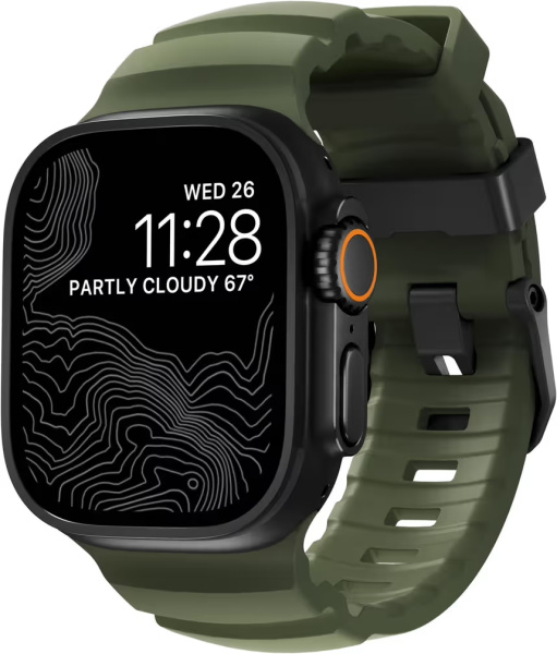 Ремешок Nomad Rocky Point Band для Apple Watch 49/45/44/42mm Black Forest