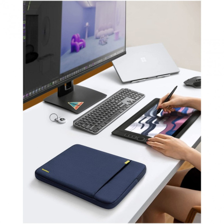 Чехол Tomtoc Defender A13 Laptop Sleeve для MacBook Air 15 Navy Blue