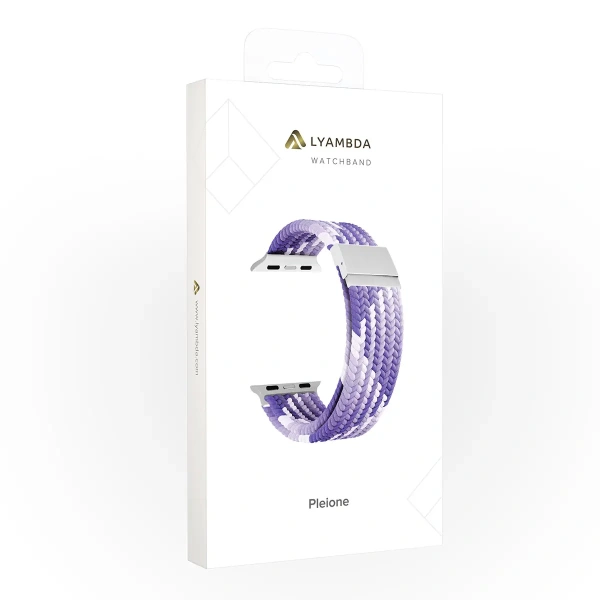 Ремешок Lyambda Pleione для Apple Watch 42-49 мм Purple/White