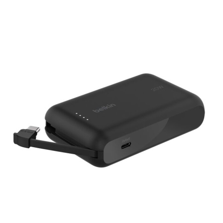 Внешний аккумулятор Belkin BoostСharge Power Bank 10000mAh USB-C 20W со встроенным кабелем USB-C Black