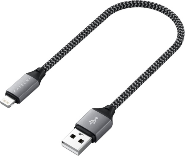 Кабель Satechi USB-A - Lightning 25 cm Space Gray