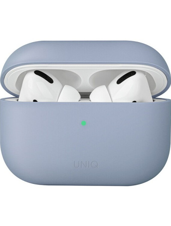 Чехол для AirPods Pro Uniq Lino Liquid Silicone Arctic Blue