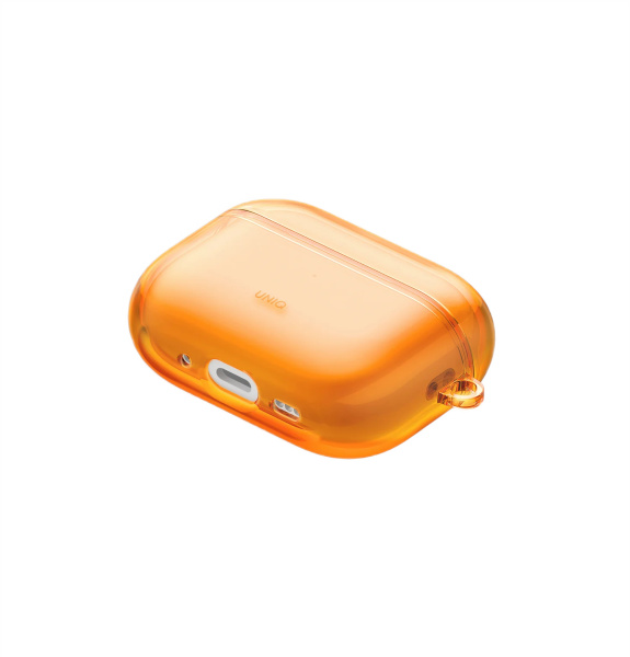Защитный чехол Uniq Glase TPU case with carabin для AirPods Pro 3 Golden Citrus