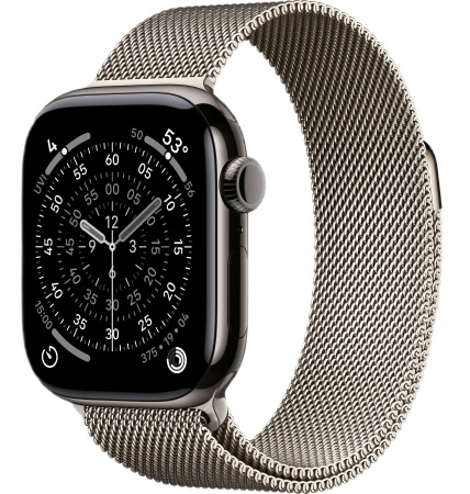 Часы Apple Watch Series 11 42mm Slate Titanium Case with Natural Milanese Loop (GPS + LTE)