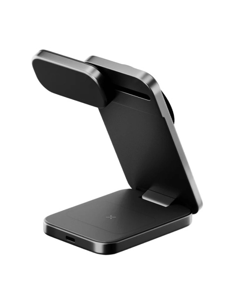 Беспроводное зарядное устройство EnergEA MagTrio 2 3in1 magnetic wireless foldable charger Qi2 25W Gunmetal