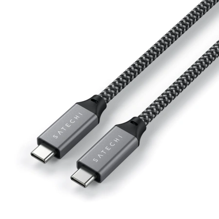 Кабель Satechi 100W USB-C to USB-C 25cm Space Gray