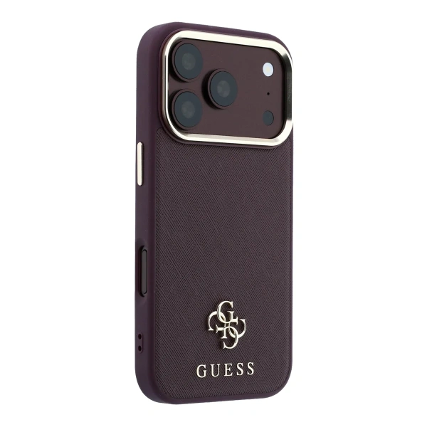 Защитный чехол Guess для iPhone 18 Pro Max/17 Pro Max Saffiano Burgundy (MagSafe)