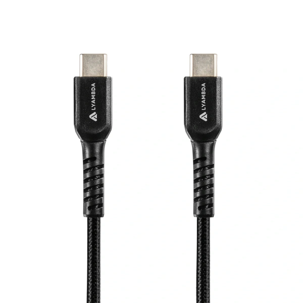 Кабель Lyambda USB-C to USB-C 1m Black