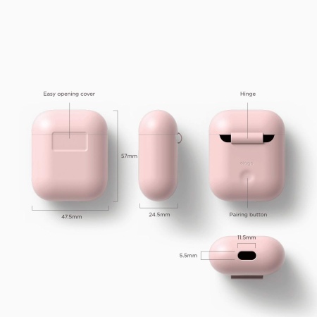 Чехол Elago для AirPods Silicone Сase Pink