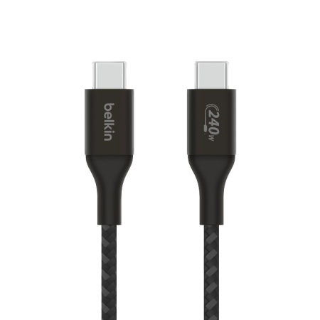 Кабель Belkin BoostCharge 240W USB-C to USB-C 2м Braided Cable Черный