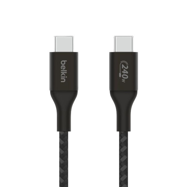 Кабель Belkin BoostCharge 240W USB-C to USB-C 2м Braided Cable Черный