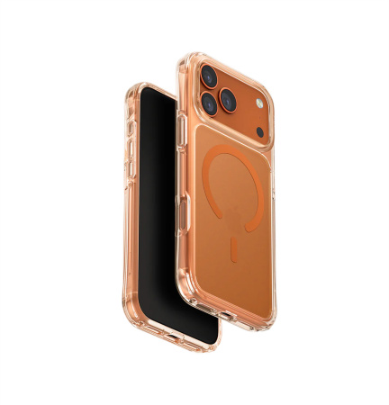 Защитный чехол UNIQ LifePro Xtreme AF (MagSafe) для iPhone 17 Pro Max Frost Clear/Volt Orange