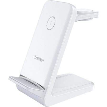 Беспроводная док-станция Choetech 3-в-1 Stand 15W White