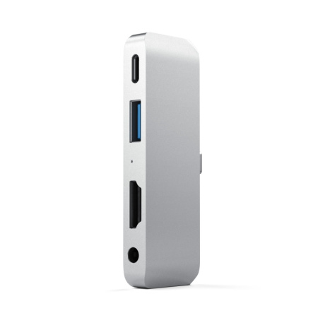 USB-концентратор Satechi Aluminum Type-C Mobile Pro Hub Silver ST-TCMPHS
