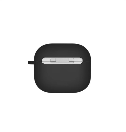 Чехол Uniq NEXO Liquid Silicone с карабином и держателем для Airpods 4 Black