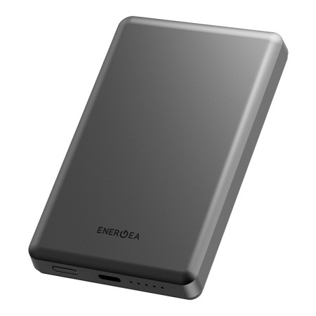 Внешний аккумулятор EnergEA AluPac Air 10K MagSafe 10000 мАч 15W, USB-C 20W Ultra Light Aluminium Gunmetal