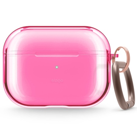 Чехол Elago для AirPods Pro Clear Hang Case Neon Hot Pink