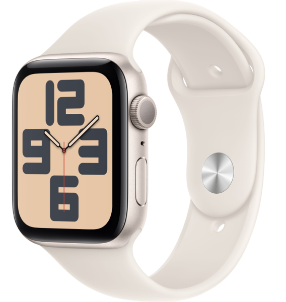 Часы Apple Watch SE (2024) 44mm Starlight Aluminum Case with Starlight Sport Band (GPS) (размер M/L)