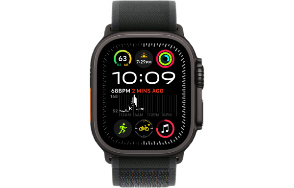 Часы Apple Watch Ultra 2 (2024) 49mm Black Titanium Case with Black Trail Loop - M/L (GPS + Cellular)