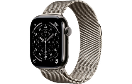 Часы Apple Watch Series 11 42mm Slate Titanium Case with Natural Milanese Loop (GPS + LTE) Часы Apple Watch Series 11 42mm Slate Titanium Case with Natural Milanese Loop (GPS + LTE)