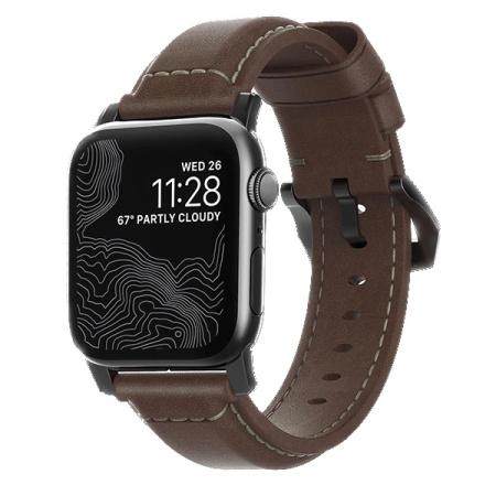 Ремешок Nomad Traditional Band для Apple Watch 49/46/45/44 Rustic Brown / Black Hardware