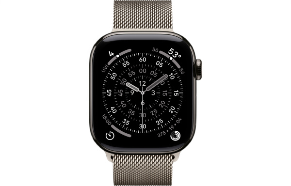 Часы Apple Watch Series 11 46mm Slate Titanium Case with Natural Milanese Loop (GPS + LTE)