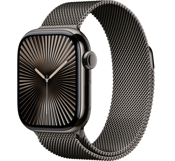 Часы Apple Watch Series 10 42mm Slate Titanium Case with Slate Milanese Loop (GPS + LTE)