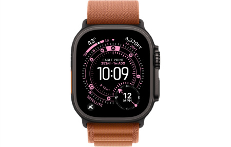 Apple Watch Ultra 3 (2025) 49mm Black Titanium Case with Terra Cotta Alpine Loop - Large (GPS + Cellular) Apple Watch Ultra 3 (2025) 49mm Black Titanium Case with Terra Cotta Alpine Loop - Large (GPS + Cellular)