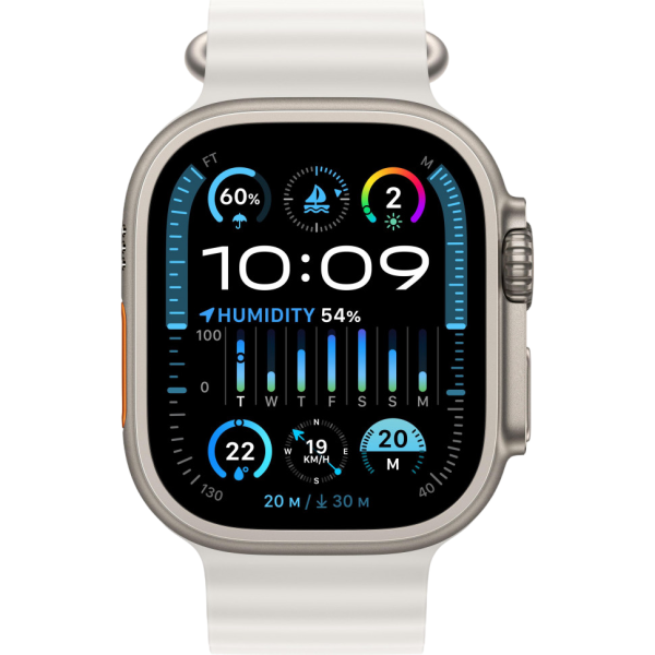 Часы Apple Watch Ultra 2 49mm Titanium Case with White Ocean Band (GPS + Cellular)