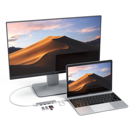 USB-концентратор Satechi Slim Multi-Port V2 (ST-SCMA2S) Type-C 4K (Silver) USB-концентратор Satechi Slim Multi-Port V2 (ST-SCMA2S) Type-C 4K (Silver)