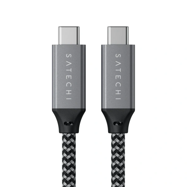 Кабель Satechi 100W USB-C to USB-C 25cm Space Gray