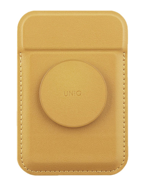 Магнитный бумажник UNIQ Flixa Magnetic Card Wallet with MagSafe Canary Yellow