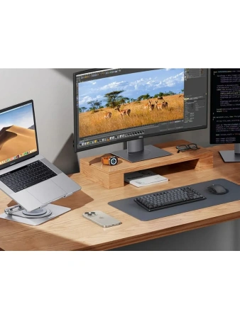 Подставка для ноутбука UGREEN LP876 (45418) Laptop Stand with 360° Rotating Base Silver