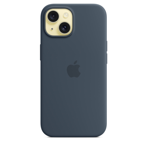 Чехол Apple iPhone 15 Silicone Case with MagSafe Storm Blue