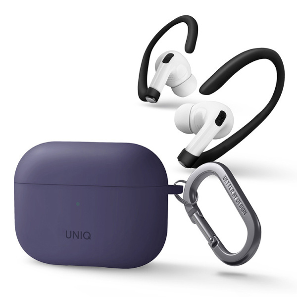 Чехол Uniq с карабином и держателем для AirPods Pro 2 NEXO Purple