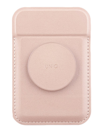 Магнитный бумажник UNIQ Flixa Magnetic Card Wallet with MagSafe Pink