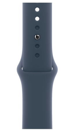 Часы Apple Watch Series 9 41mm Silver Aluminum Case with Storm Blue Sport Band (GPS) (размер S/M)