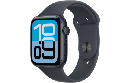 Часы Apple Watch SE 3 (2025) 44mm Midnight Aluminum Case with Midnight Sport Band (GPS) (размер M/L)